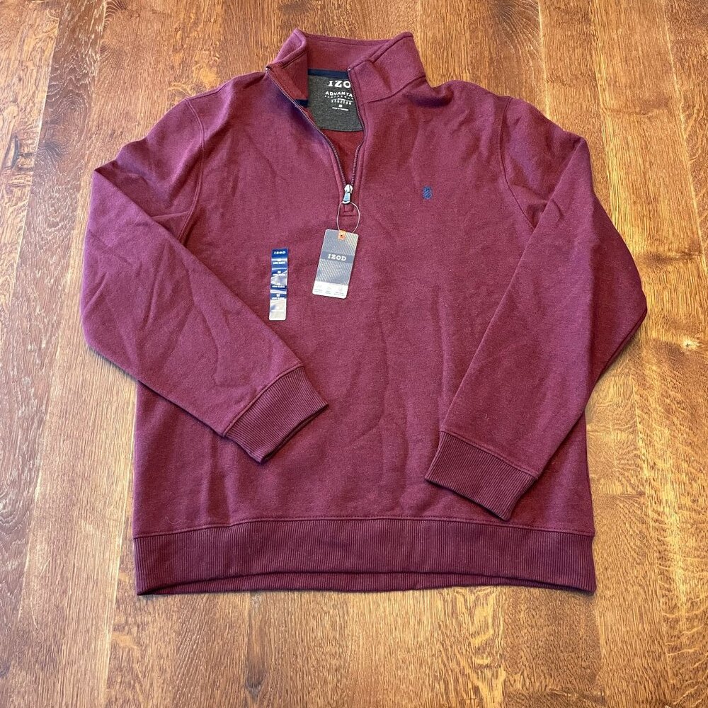 Maroon Izod Quarter Zip - NWT - Medium